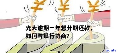 光大逾期一年想分期还款，应怎样与银行协商？