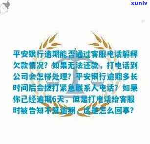 平安银行逾期能否通过    说明欠款情况？假如无法还款，应怎样解决与公司的联系？