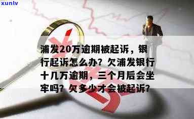 浦发逾期20万被起诉是不是会坐牢？