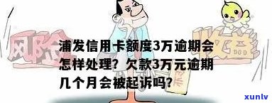 上海浦发3万逾期-欠浦发信用卡三万元逾期几个月会被起诉呢