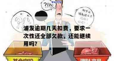 浦发逾期多久会请求一次性还清所有欠款?