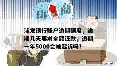 浦发银行逾期一年,金额5000是不是会被告上法庭?