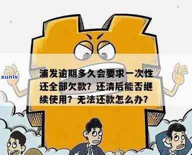 浦发逾期多久会请求一次性还清全部欠款？