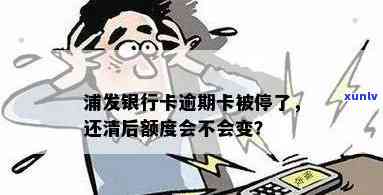 浦发银行卡逾期卡被停，还款后额度会恢复吗？