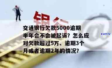 交通银行逾期十万-交通银行逾期5000块钱不到银行会起诉吗?