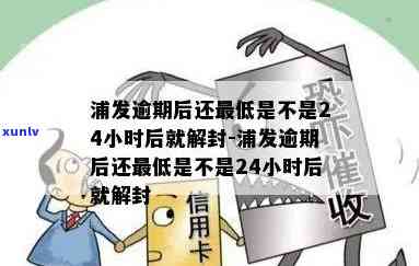 浦发逾期后还更低是不是24小时后解封？逾期20天仅还更低额怎样解决？