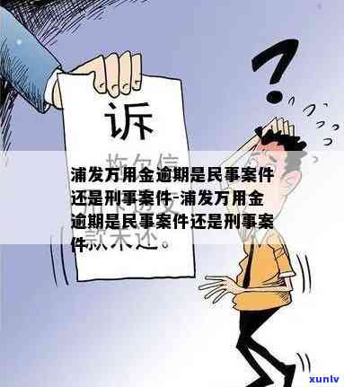 浦发万用金逾期：民事案件还是刑事案件？无力偿还应怎样解决？