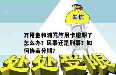 浦发万用金逾期：民事案件还是刑事案件？无力偿还应怎样解决？