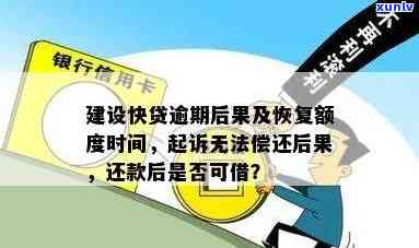 建行快贷逾期多久会被起诉？无法偿还的后果是什么？