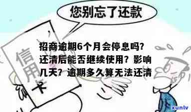 招商逾期6个月还清后还能采用吗？已逾期半年，还未还清。