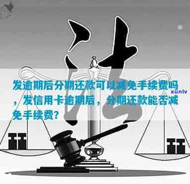 发逾期后分期还款能否减免手续费？