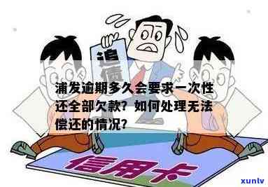 浦发逾期多久会请求一次性还清全部欠款?