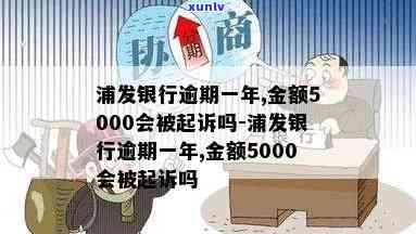 浦发银行逾期一年,金额5000会被起诉吗，逾期一年，浦发银行5000元贷款是不是会被起诉？