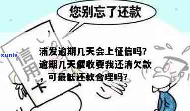 浦发逾期几天要我还款合理吗？