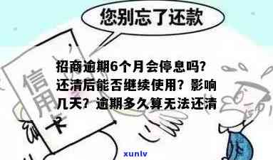 招商贷逾期六个月会有什么结果？已还清能否继续采用？