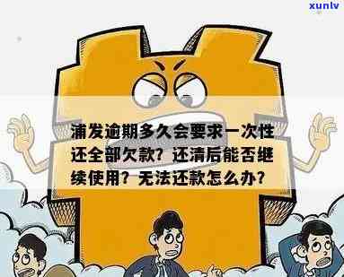 浦发逾期多久会请求一次性还全部欠款，浦发银行：逾期多久将被请求一次性还清全部欠款？