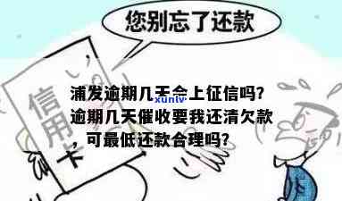 浦发逾期几天要我还款，是不是合理？