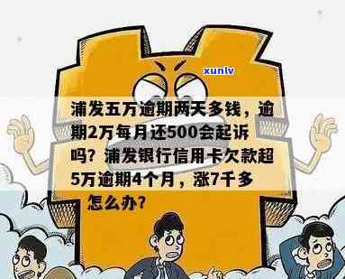 浦发银行逾期2万多，每月还500会被起诉吗？已逾期一年多，还能否继续采用更低还款额？