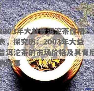 大益2003金大益价格全览：详细价格表与市场行情分析