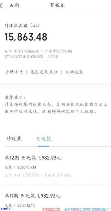 有钱花逾期几年：只还本金，未被起诉