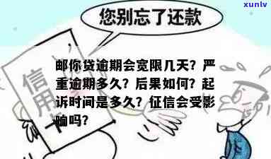 邮你贷逾期多久会上？严重逾期多长时间会被告知起诉？