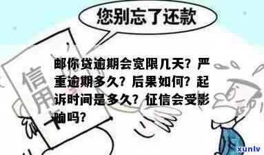 邮你贷逾期多久会上？多久算严重逾期，可能被起诉