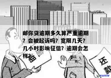 邮你贷逾期多久会被起诉，警惕！邮你贷逾期时间过长可能面临被起诉风险