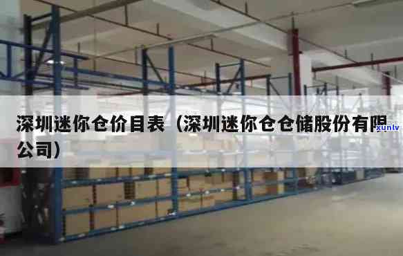 深圳迷你仓库价格全览：详细报价表与费用信息