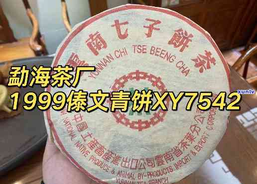 1999年勐海茶厂傣文青饼，1999年勐海茶厂出品的傣文青饼，珍贵的老茶砖