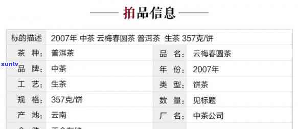 云春圆茶2007价格是多少？产品介绍与评价
