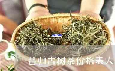 昔归古树茶价格表，探寻古韵：昔归古树茶价格一览表