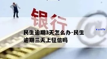 民生逾期3天怎么办，民生信用卡逾期3天，应怎样解决？