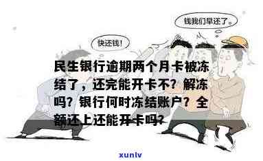 民生银行逾期两个月卡被冻结了,还完能开卡不，民生银行信用卡逾期两月被冻结，还款后能否重新开通？