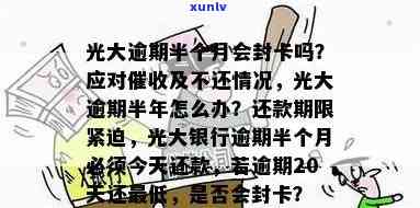 光大信用卡逾期半月被，无法还款，会否封卡？ 逾期半年未接  为何？