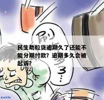 民生助粒贷逾期6万会起诉吗，民生助粒贷逾期6万元，是不是会遭到起诉？