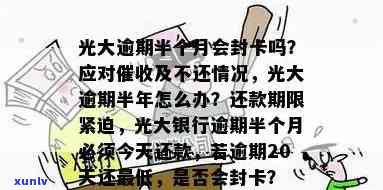 光大逾期半年没封卡-光大逾期半个月会封卡吗