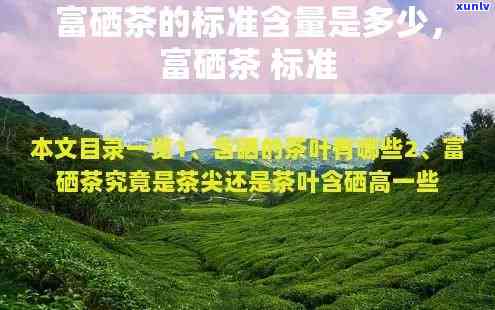 富硒茶叶硒含量标准-富硒茶叶硒含量标准是多少