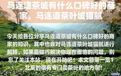 揭秘马连道茶叶城：猫腻重重，茶叶品质如何？