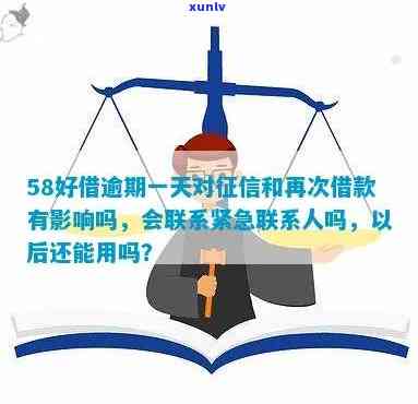 58借款逾期一天是不是会上？结果严重吗？