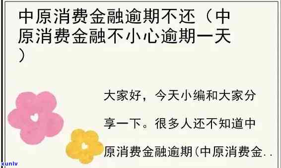 中原消费逾期还不上钱怎么办，怎样解决中原消费金融逾期未还款疑问？