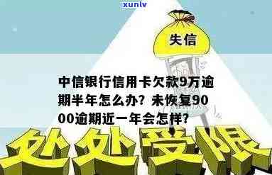 中信银行信用欠款9万逾期了半年了，逾期半年！中信银行信用欠款达9万元，你该怎么做？