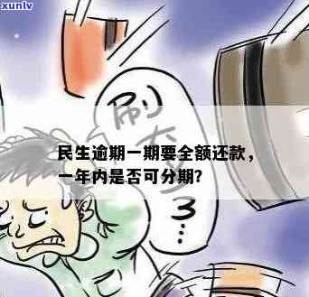 民生逾期一期需全额还款，不可分期或减免