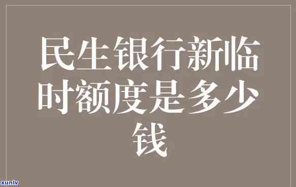 民生有临时额度，保障民生，临时额度为您解决燃眉之急！