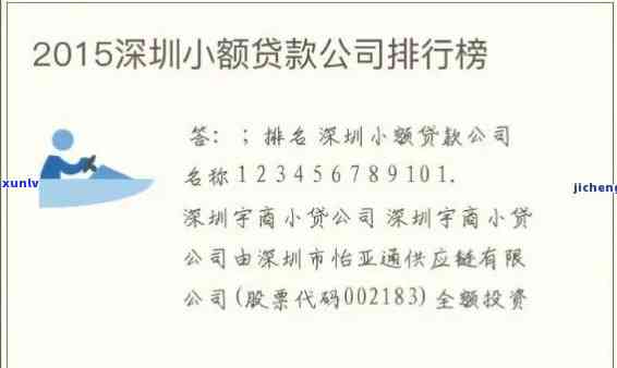 深圳小贷公司名单全览：查询、公示一网打尽