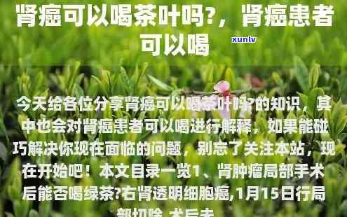 肾癌可以喝茶叶吗?-肾癌可以喝茶叶吗