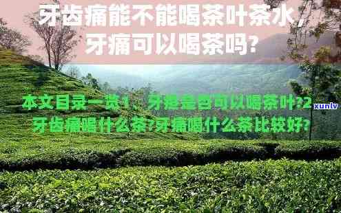 牙痛可以喝茶水吗，牙痛时是否适合饮用茶水？