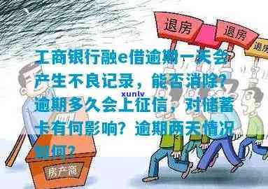 工商银行融e借逾期一次会作用再次借款吗？逾期一天会留下不良记录吗？逾期多久会上？