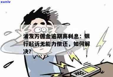 浦发万佣金逾期一天-浦发万佣金逾期无能力偿还,银行起诉了怎么办