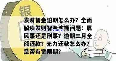 发财智金逾期利息高吗？解析其利率及作用因素