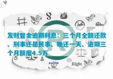 发财智金逾期利息高吗？解析其利率及作用因素